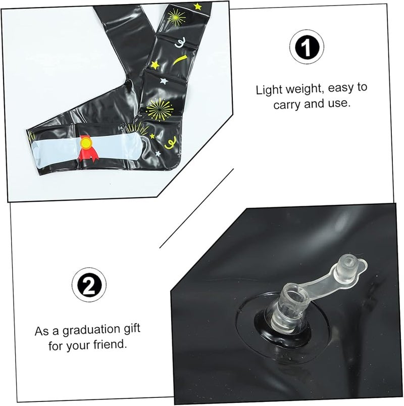 Black Inflatable Graduation Photo Frame Prop Selfie Banner Photography Accessory - Image 5